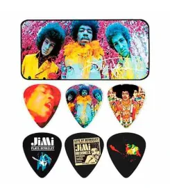 JHPT01M Jimi Hendrix Experienced Медиаторы 12шт, средние, в коробочке, Dunlop