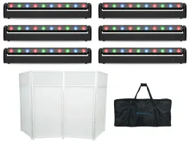6) Chauvet DJ COLORband PiX-M ILS RGB LED Moving Strip Effect Wash Lights+Facade