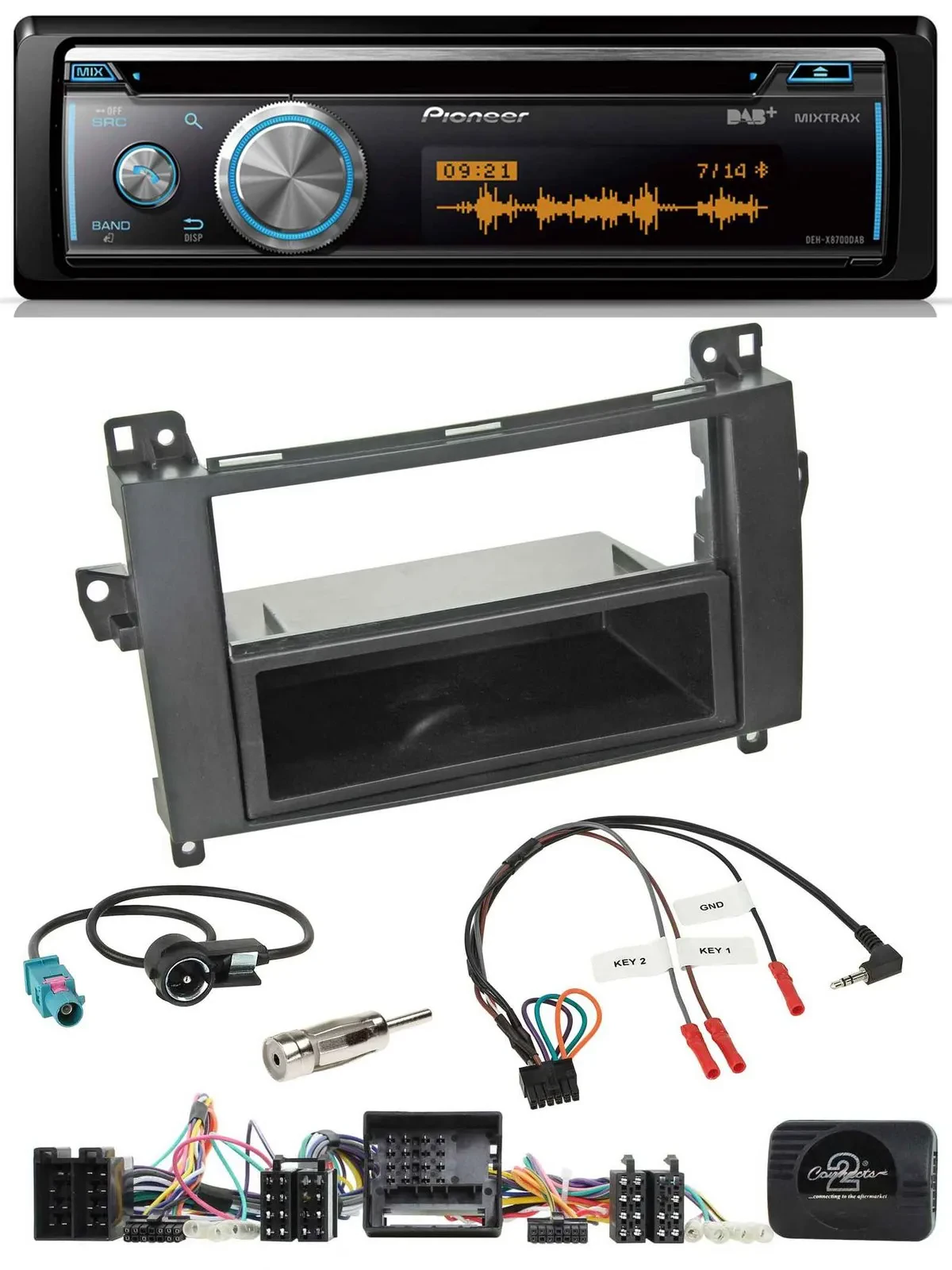 Pioneer Lenkrad DAB USB CD Bluetooth Autoradio für Mercedes Vito Viano W639 Audi