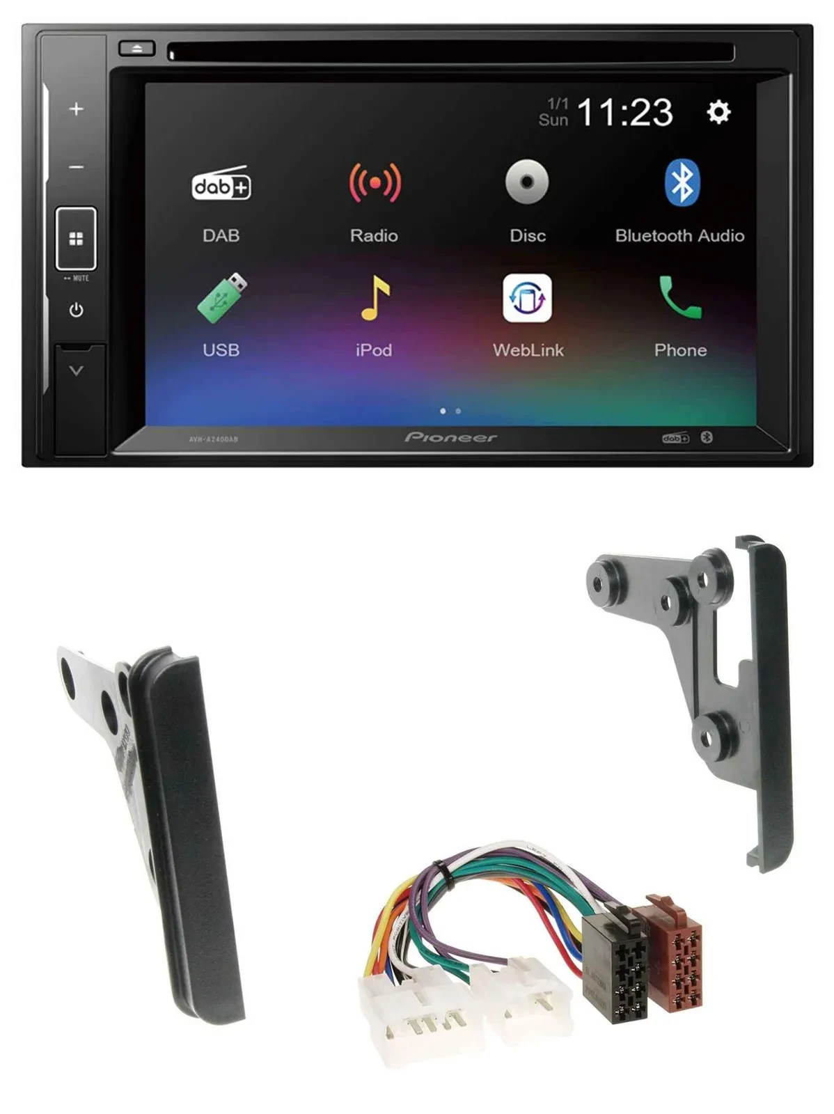 Pioneer Bluetooth MP3 USB 2DIN DAB DVD Autoradio für Toyota Highlander Matrix RA