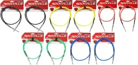 Инструментальный кабель Rockville RCGT3.0 Multicolor 0.9 м (10 штук)