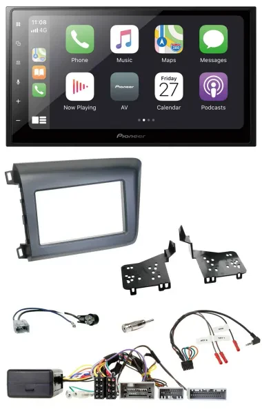 Pioneer Lenkrad Bluetooth DAB 2DIN USB Autoradio für Honda Civic US Modelle 2012