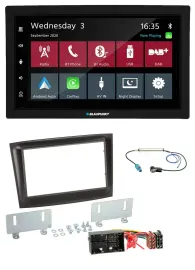 Blaupunkt DAB Bluetooth USB MP3 2DIN Autoradio für Fiat Doblo ab 2015 schwarz