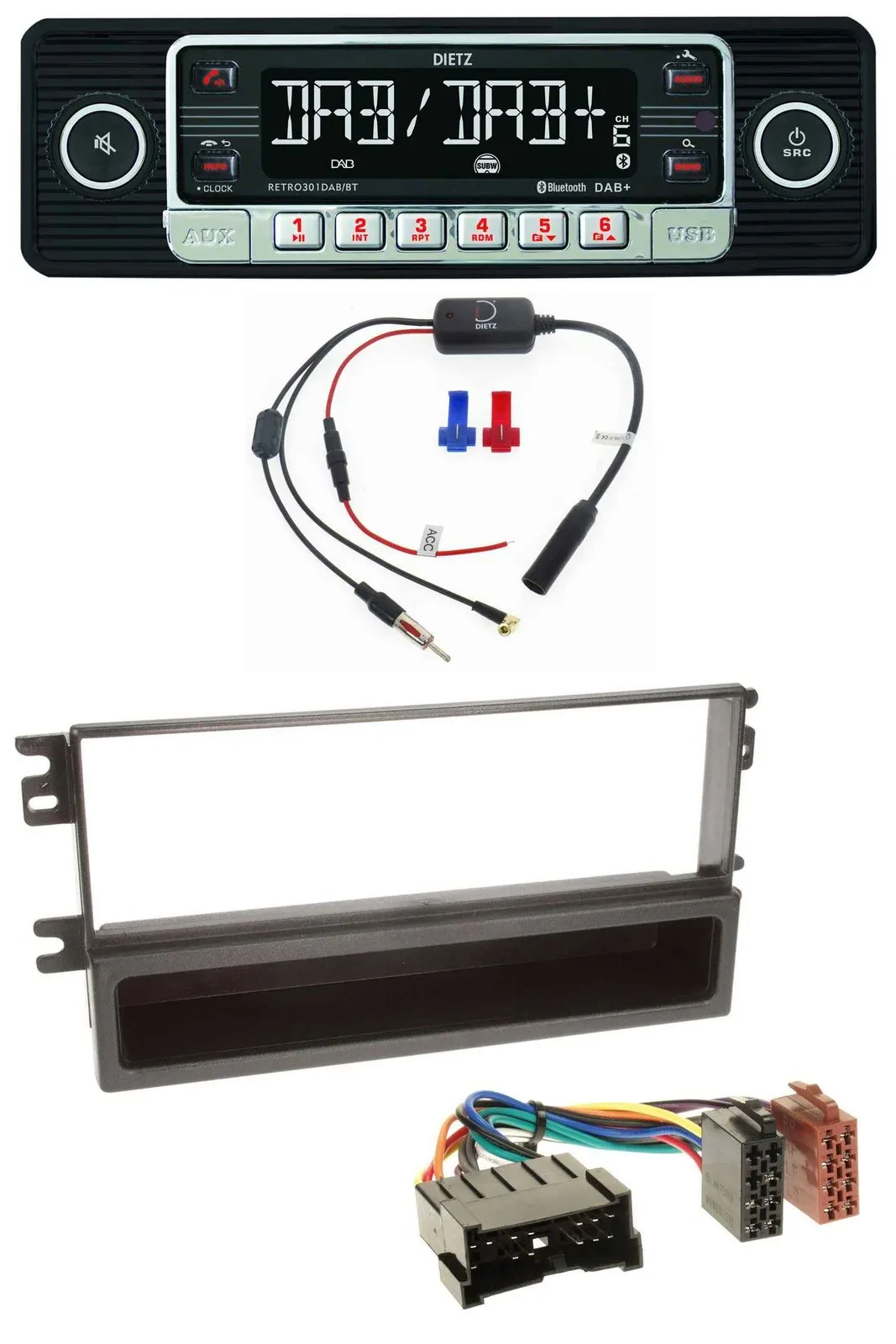 Dietz MP3 DAB Bluetooth USB Autoradio für Kia Shuma 2, Sephia II, Mentor