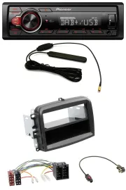 Pioneer MP3 DAB 1DIN AUX USB Autoradio für Fiat 500L (mit ISO, ab 2012)