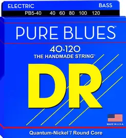 Струны для бас-гитары DR PB5-40 PURE BLUES™ 40-120