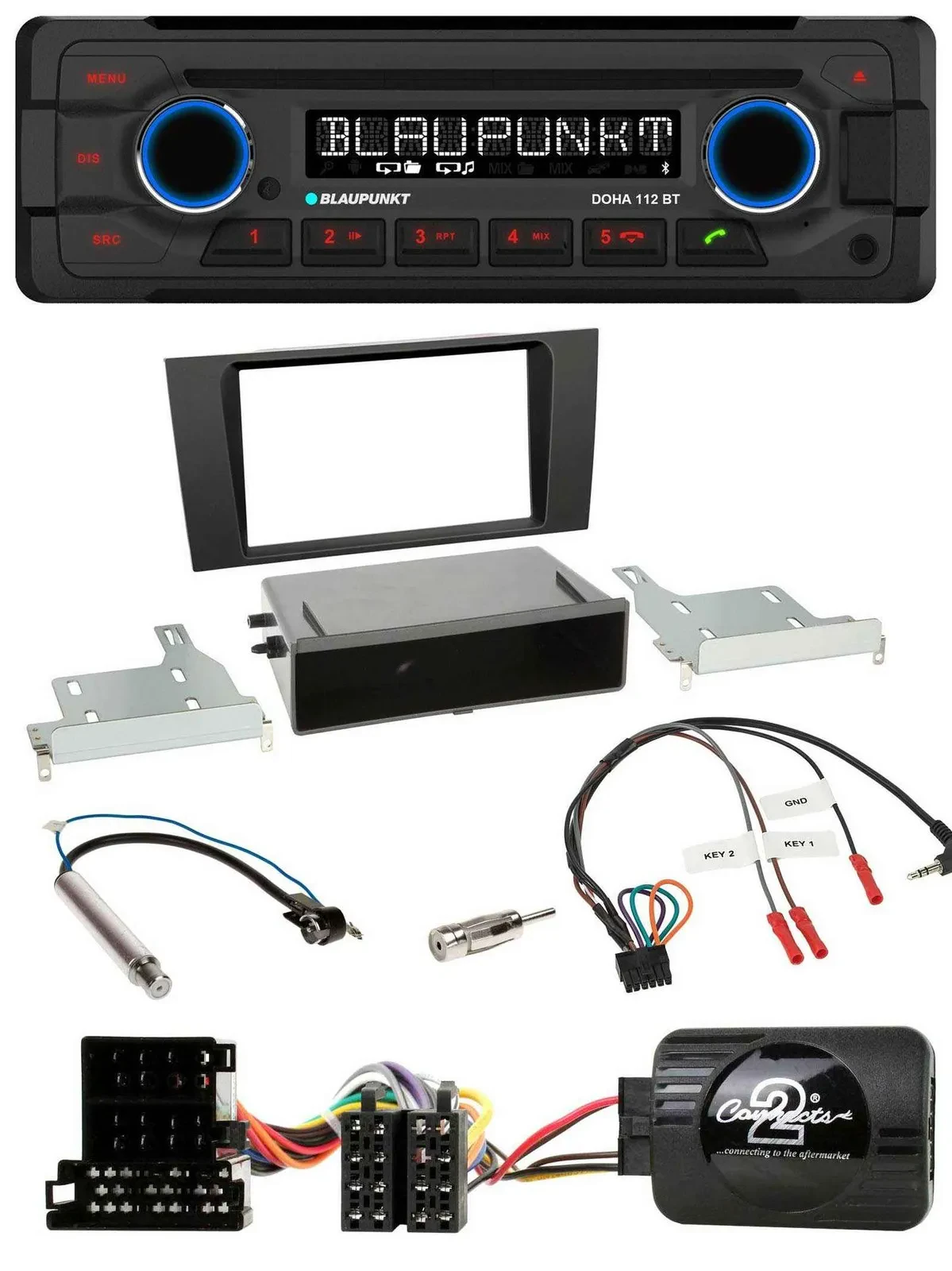 Blaupunkt Lenkrad MP3 CD Bluetooth USB Autoradio für Audi A4 B5 1999-2001