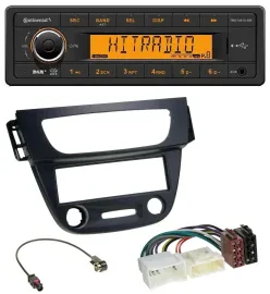Continental 1DIN DAB MP3 AUX USB Autoradio für Renault Megane 3 09-14 schwarz