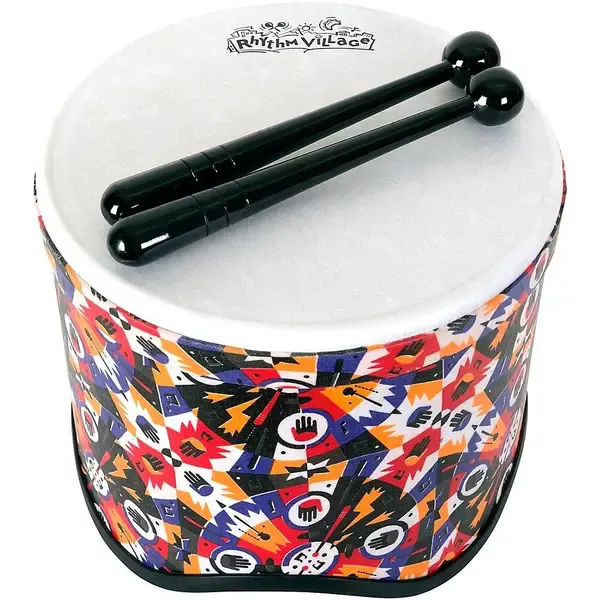 RhythmTech Rhythm Village Benkadi Club Series 10 in. Tom with Mallets 10 x 8 in.