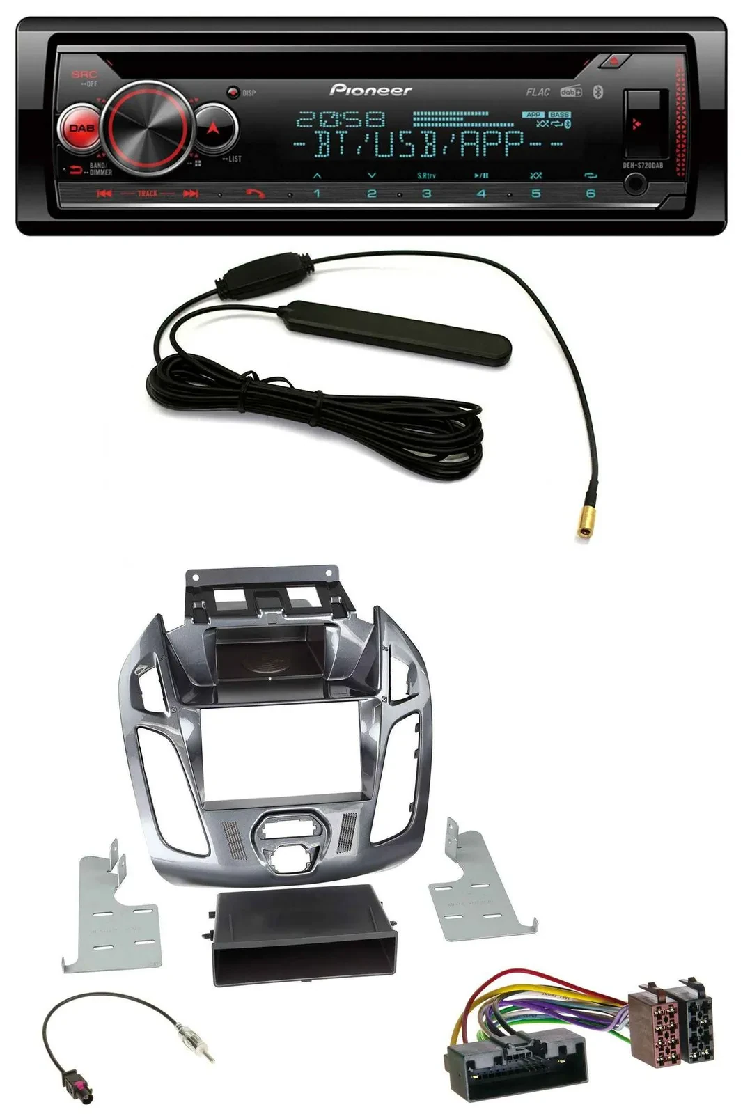 Автомагнитола для Ford Transit/Connect (2012–2018) Pioneer DAB, Bluetooth, USB, CD, MP3