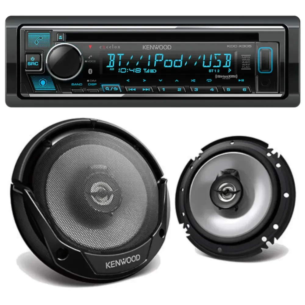 Автомагнитола Kenwood KDC-X305 eXcelon Single-DIN + 6.5" динамики (набор)