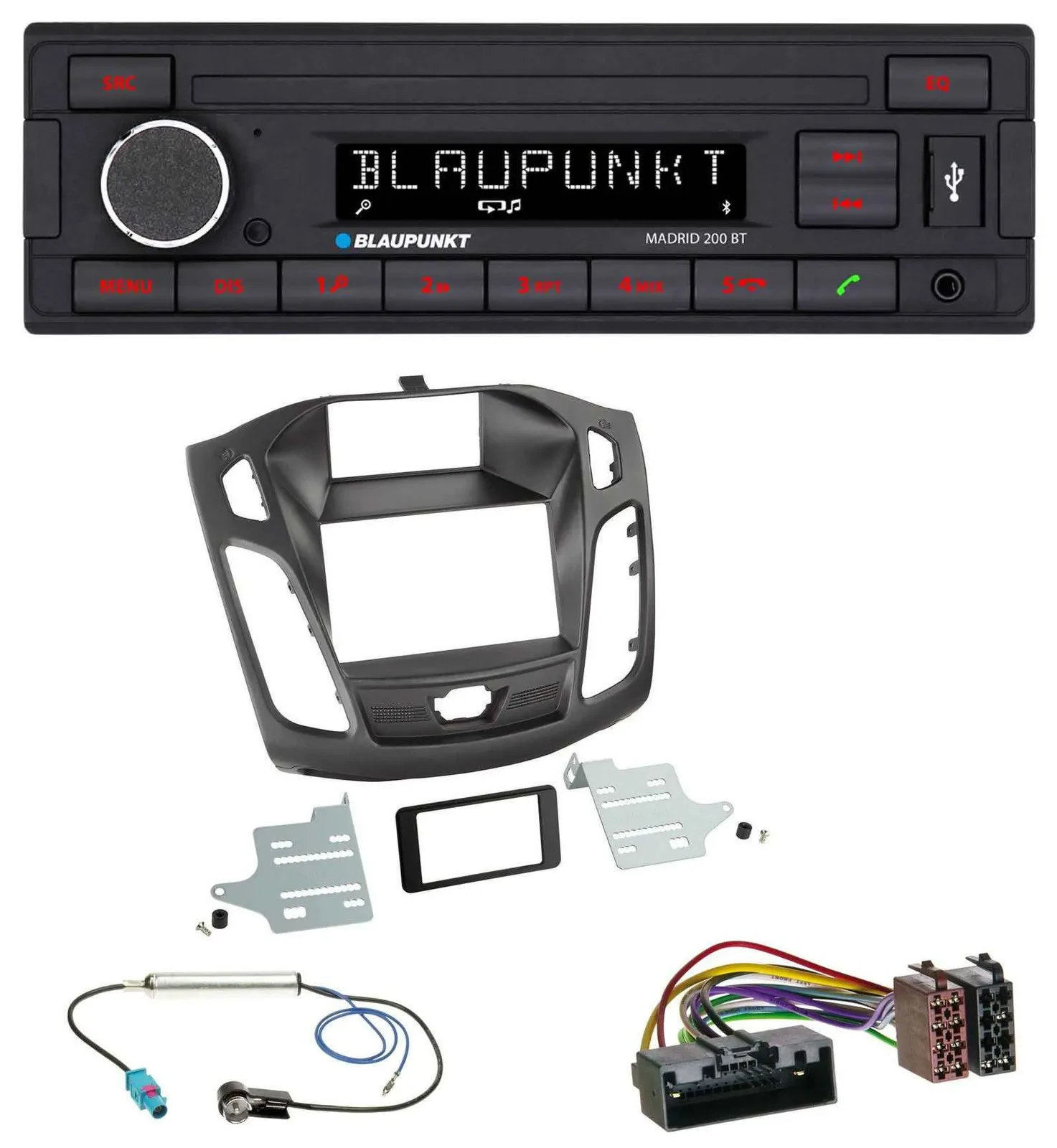 Автомагнитола для Ford Focus (DYB, 2011–2014) Blaupunkt USB, AUX, Bluetooth, MP3