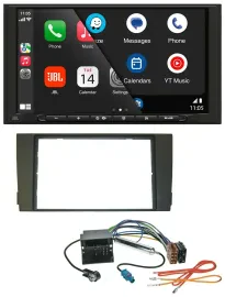 JBL USB 2DIN MP3 Bluetooth AUX Autoradio für Audi A6 01-05 C5 Quadlock