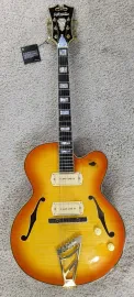D'Angelico Excel 59 Hollowbody Electric Guitar w/Case, Sunburst DAE59CSBGT