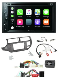 Pioneer Lenkrad USB DVD Bluetooth DAB 2DIN Autoradio für Kia Rio 11-15 UB anthra