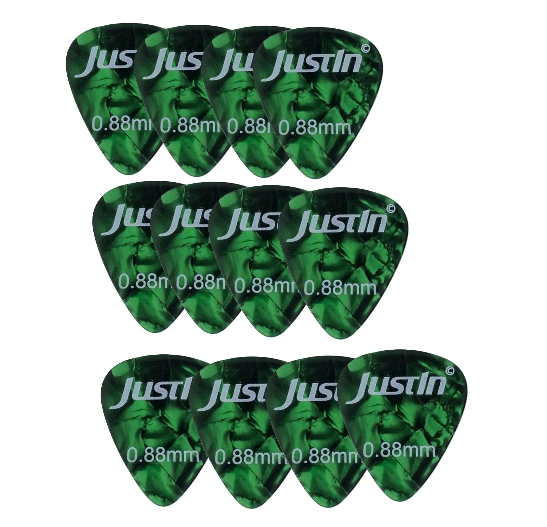 Медиаторы JustIn Standard Zelluloid, 0.88 мм (12 штук)