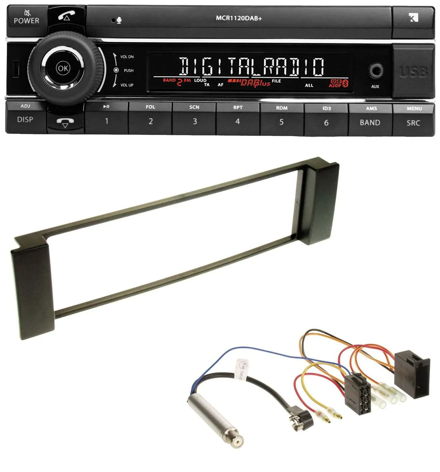 Kienzle Bluetooth MP3 USB DAB Autoradio für Audi A3 8L 00-03 A6 C5 01-05