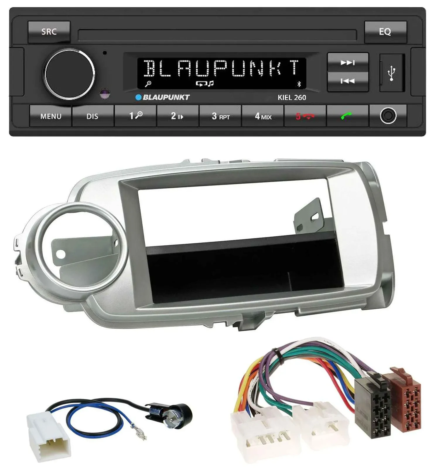 Blaupunkt USB DAB Bluetooth MP3 Autoradio für Toyota Yaris (11-14) - silber