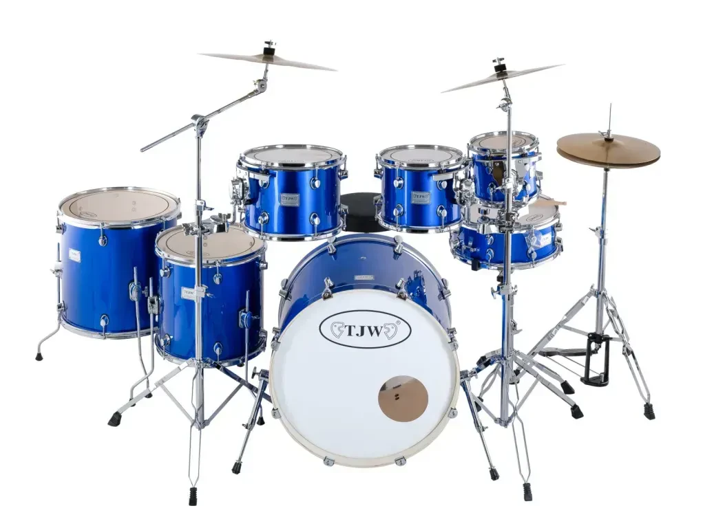 Барабанная установка TJW JW227-E1-BL синяя (3 коробки)