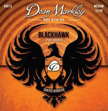 Комплект струн для акустической гитары Dean Markley Blackhawk Pure Bronze DM8013, 13-56