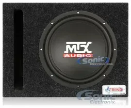 MTX TN10-04 300W Single 4 ohm 10" Car Subwoofer + Free Ported Enclosure Box