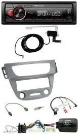 Автомагнитола Pioneer 1DIN для Renault Megane 3 (2012–2014) серый, MP3, DAB, USB