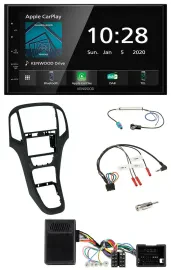 Kenwood Bluetooth Lenkrad DAB USB 2DIN Autoradio für Opel Astra ab 09 Perlschwar