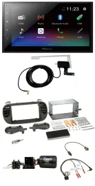 Pioneer DAB Lenkrad Bluetooth 2DIN USB Autoradio für Fiat 500 08-15 soft touch