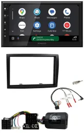 Kenwood DAB Bluetooth USB Lenkrad 2DIN Autoradio für Citroen Jumper Peugeot Boxe