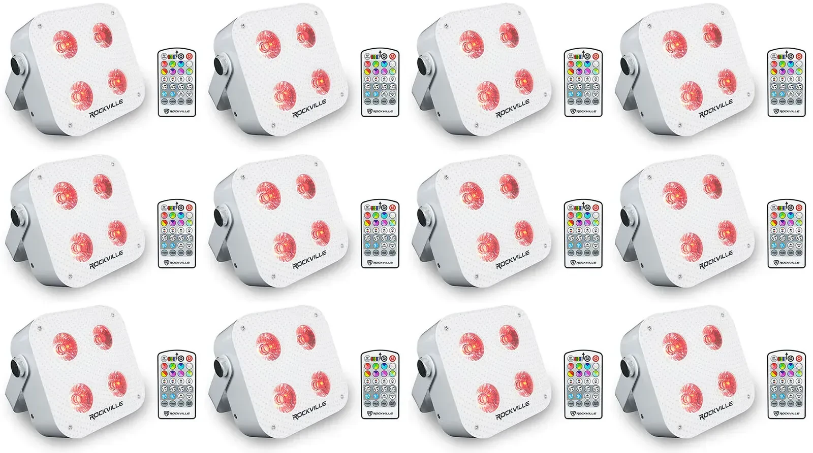 Светодиодный прибор Rockville MINI RF4 V2 White (12 штук)