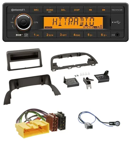 Continental 1DIN DAB MP3 AUX USB Autoradio für Mazda 3 (2013-2019)
