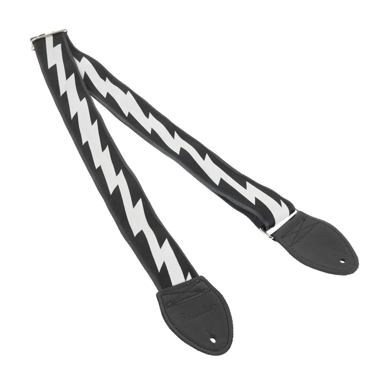 Ремень для гитары Souldier GS0856BK04BK Lightning Bolt Silver