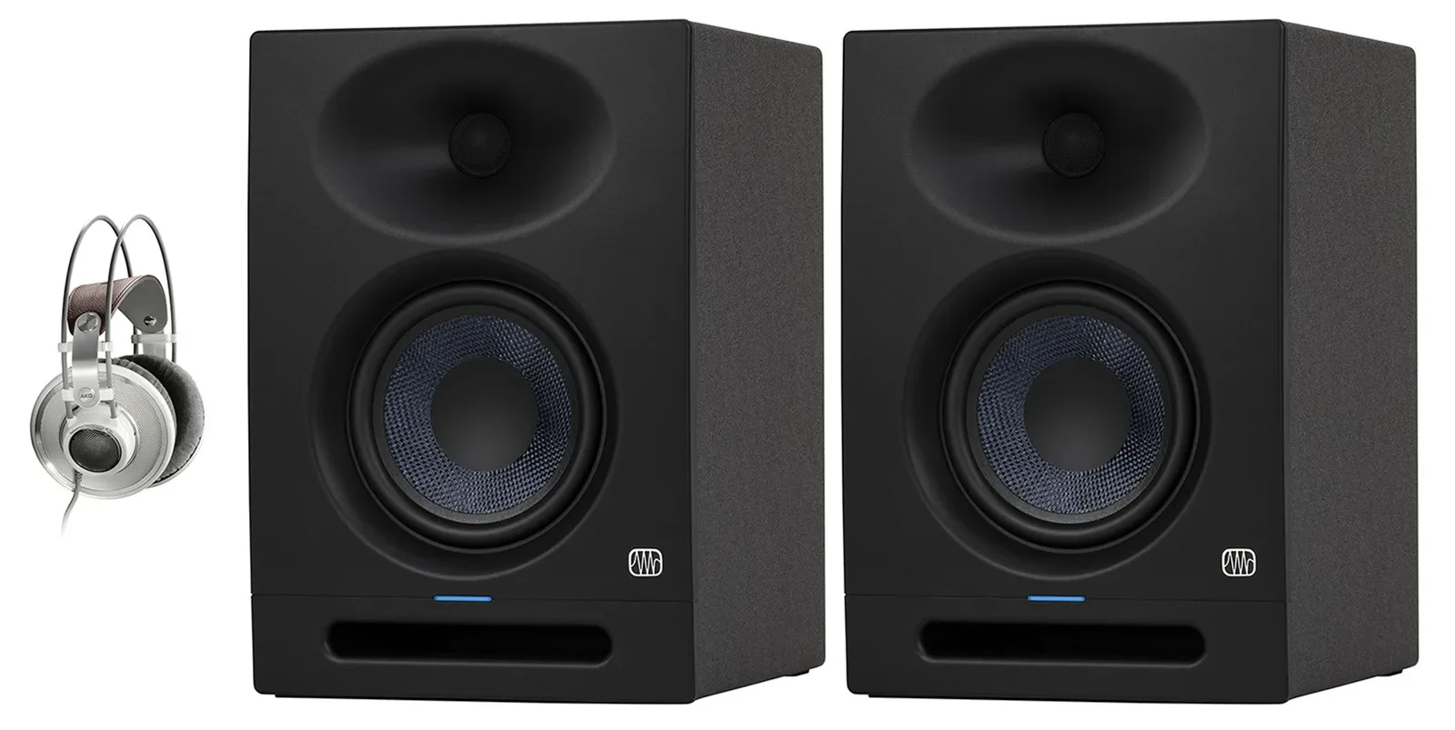 AKG K701 Open-Back Studio Recording Headphones+2) Presonus Eris Studio Monitors