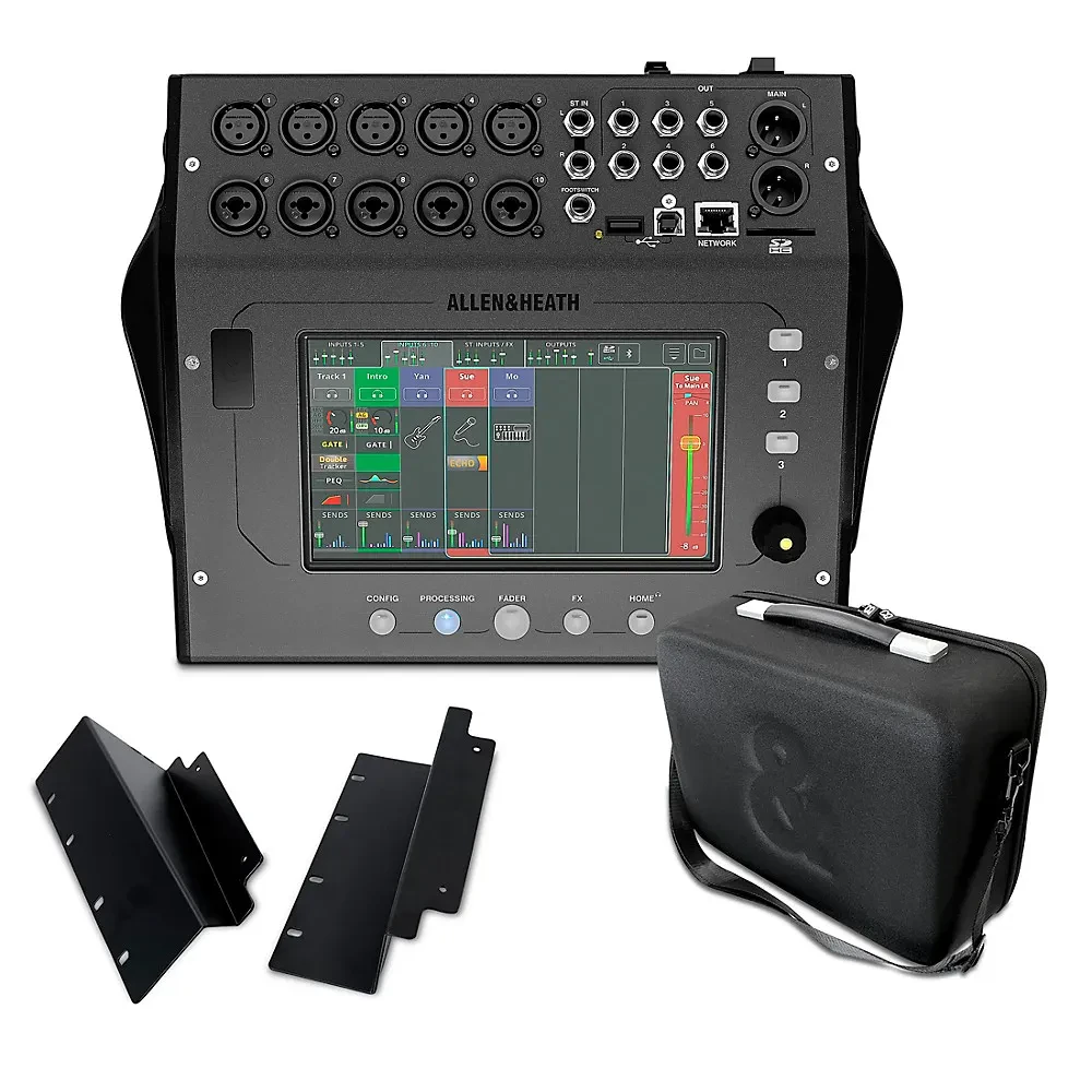 Allen & Heath CQ-12T Digital Mixer Bundle w/Padded Soft Case and Rackmount Kit