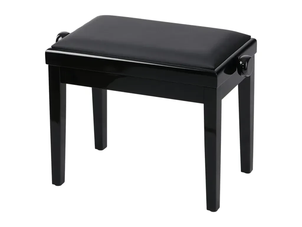 Банкетка для клавишных Rin HY-PJ023-GLOSS-BLACK черный (глянцевый), искусственная кожа