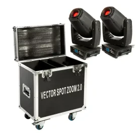 VECTOR SPOT ZOOM 2.0, 2Tour-SET, 260W LED Spot, 18 DMX, Motorized Focus, Prisma