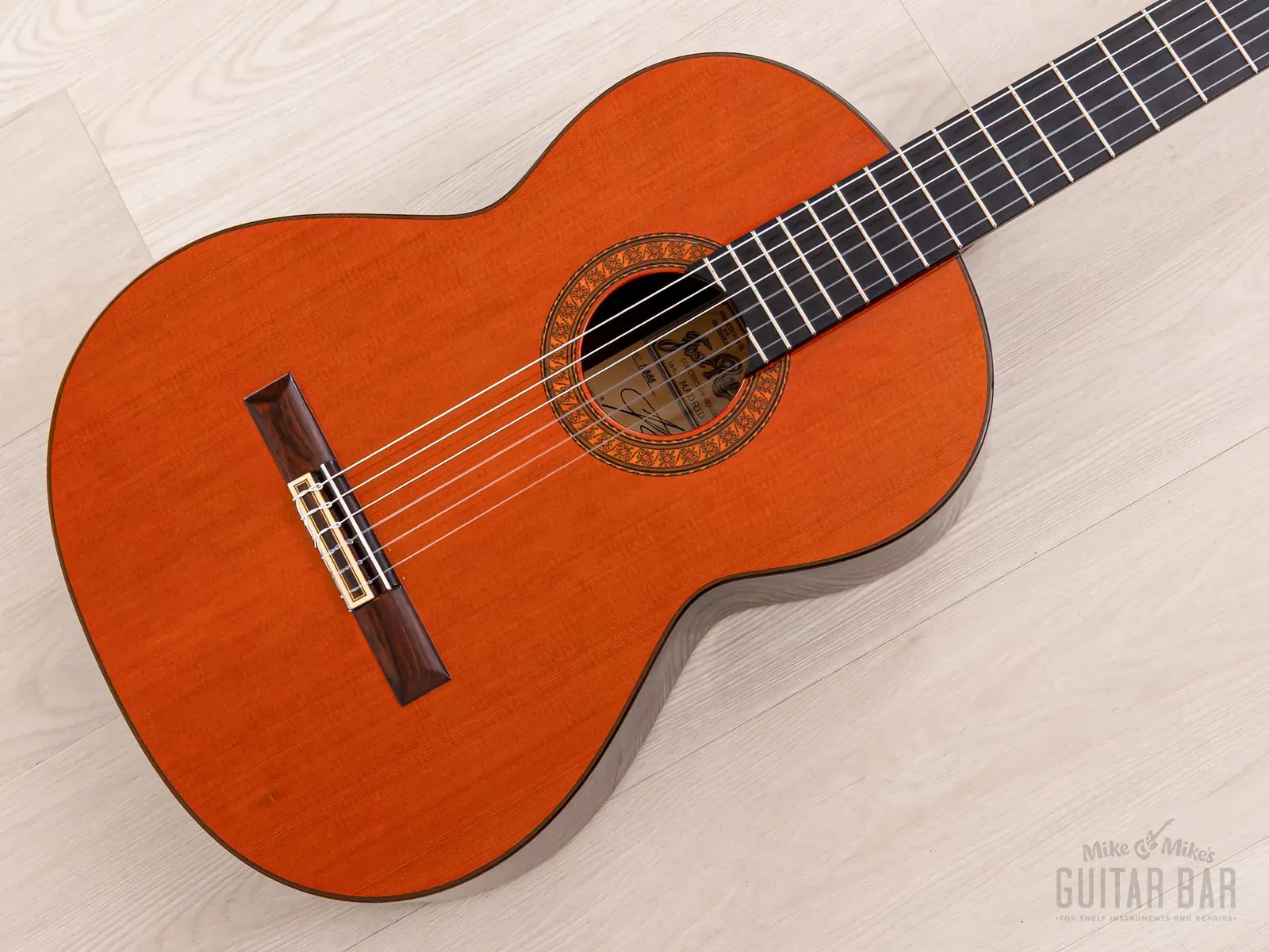 1978 José Ramirez 1a Classical Nylon String Acoustic Guitar w/ Case, Paperwork