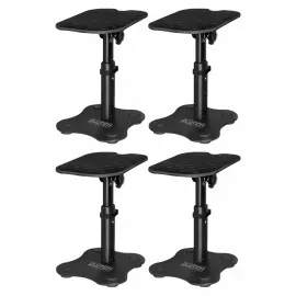 Professional Desktop Studio Monitor Speaker Stands Black 4 Pack