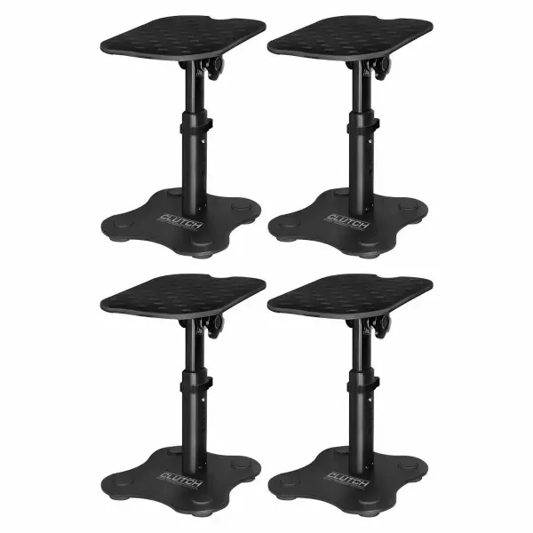 Professional Desktop Studio Monitor Speaker Stands Black 4 Pack