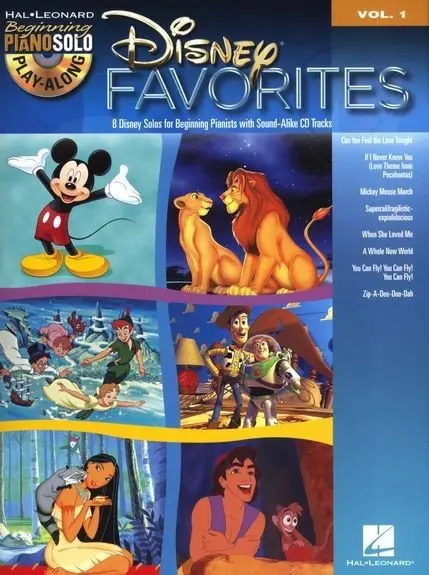 Ноты MusicSales PIANO SOLO PLAY ALONG VOLUME 1 DISNEY FAVORITES