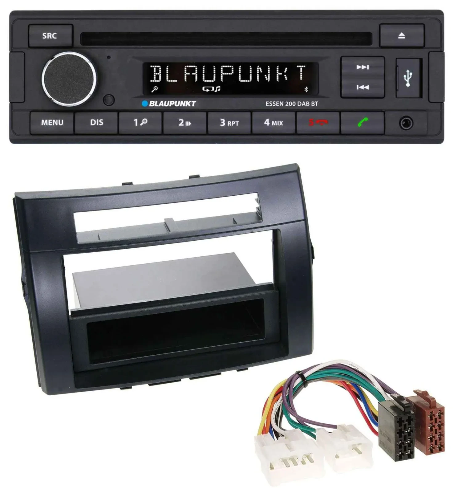Автомагнитола для Toyota Corolla Verso 2004–2009 Blaupunkt CD, USB, MP3, Bluetooth, DAB, цвет черный