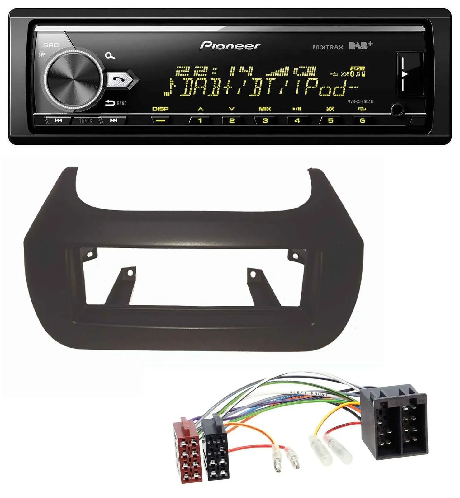 Pioneer Bluetooth USB DAB MP3 Autoradio für Citroen Nemo Fiat Fiorino Qubo Peuge