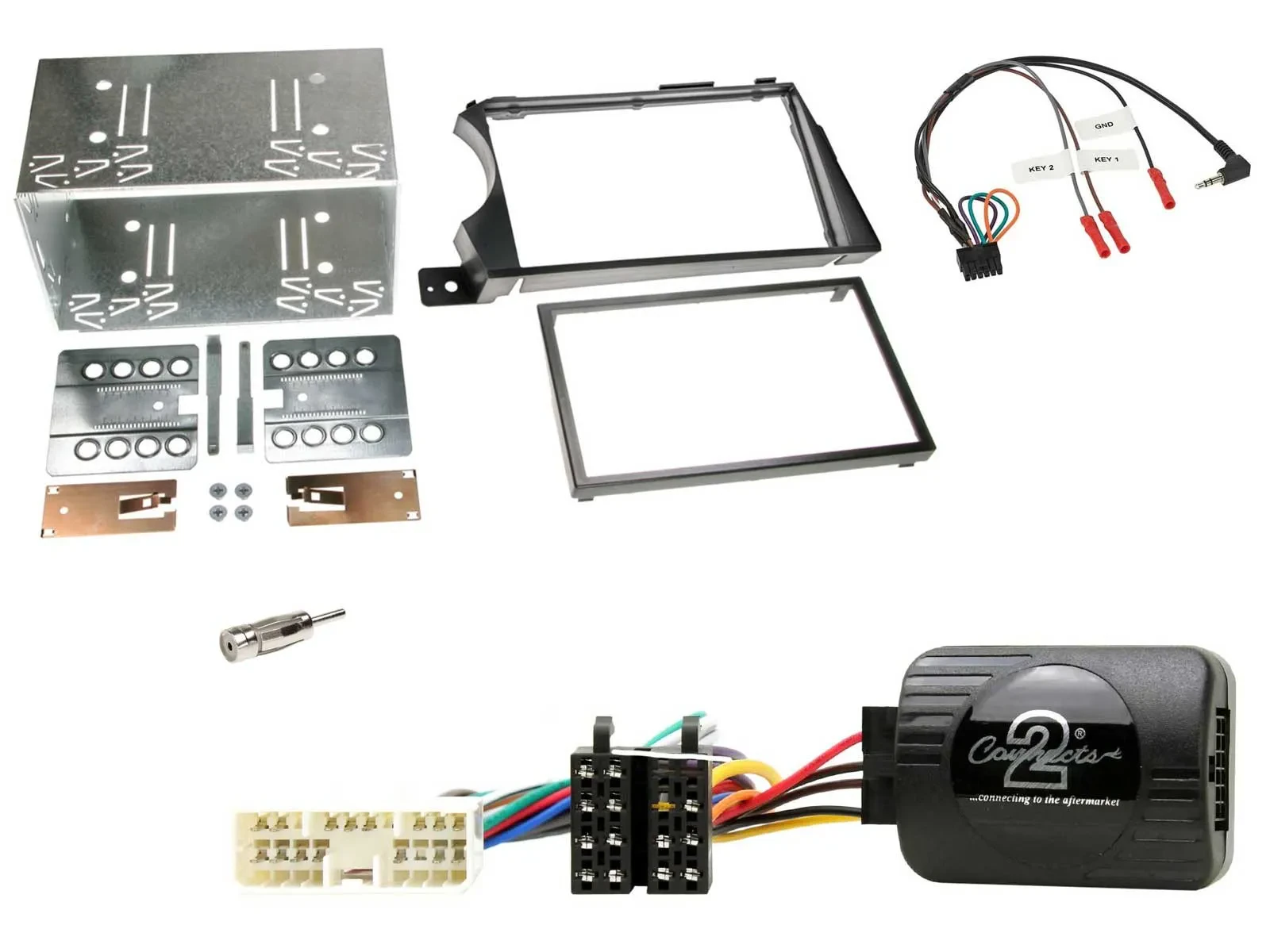 Radioset Lenkradadapter Doppel DIN Autoradio für SSangYong Actyon Sports 12-18