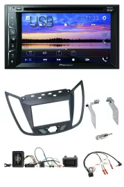 Автомагнитола для Ford C-Max (с 2011) Pioneer 2 DIN, Bluetooth, USB, DVD, DAB, серый