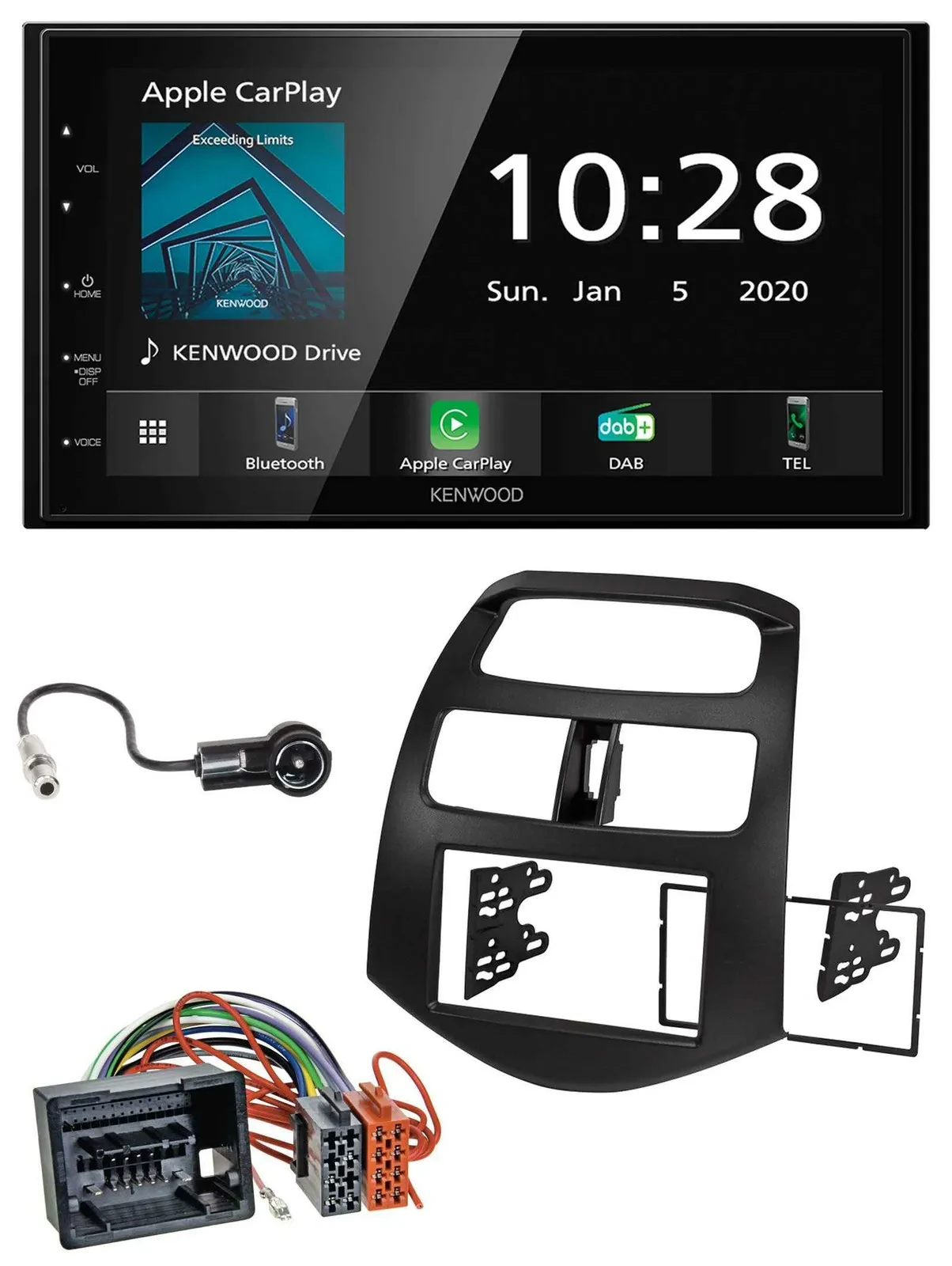 Автомагнитола для Chevrolet Spark (с 2013) Kenwood 2-DIN, Bluetooth, USB, DAB, MP3