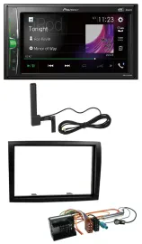 Автомагнитола Pioneer 2DIN Bluetooth DAB MP3 AUX для Citroen Jumper (2006–2011) черная