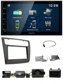 Kenwood 2DIN Bluetooth Lenkrad USB DAB Autoradio für BMW 1er PDC aut. Klima E87/