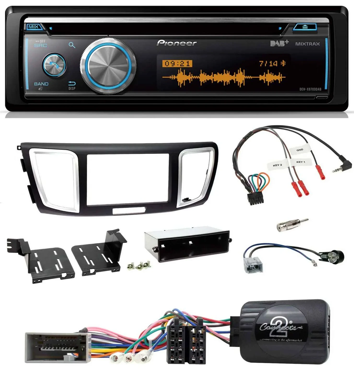 Pioneer Lenkrad DAB USB CD Bluetooth Autoradio für Honda Accord 2013-2015