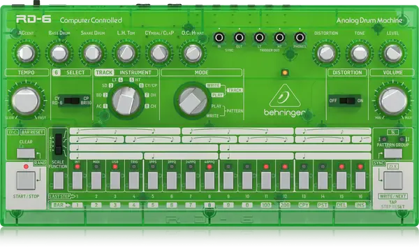 Драм-машина аналоговая Behringer RD-6-LM Green