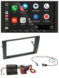 JBL USB 2DIN MP3 Bluetooth AUX Autoradio für Audi A4 B7 04-08 Aktivsystem MOST Q
